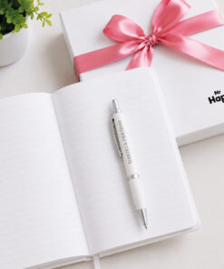 Libreta Blanca Personalizada con Lapicero para Regalo Ejecutivo